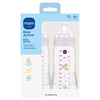 Easy Active Baby Bottle 330ml - 2 Pack by MAM
