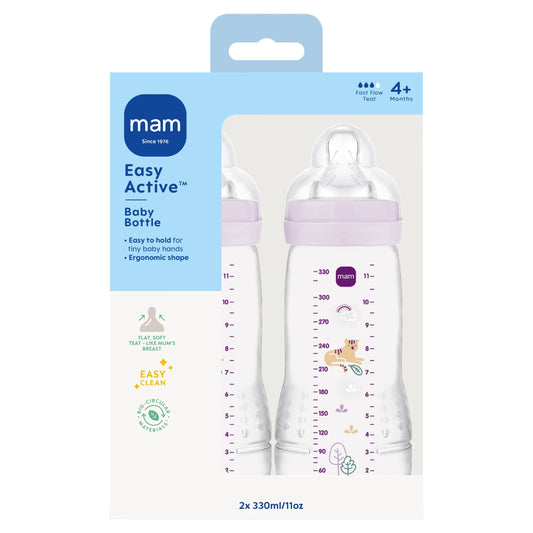 Easy Active Baby Bottle 330ml - 2 Pack by MAM