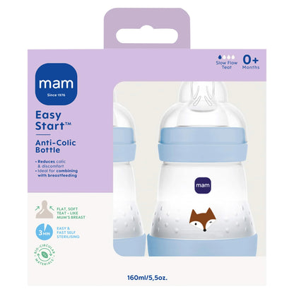 Easy Start Anti-colic Bottle 0+ Months 2 X 160ml by MAM