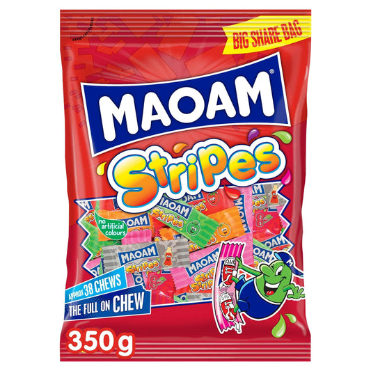 Stripes Fruit And Cola Flavour Chewy by MAOAM