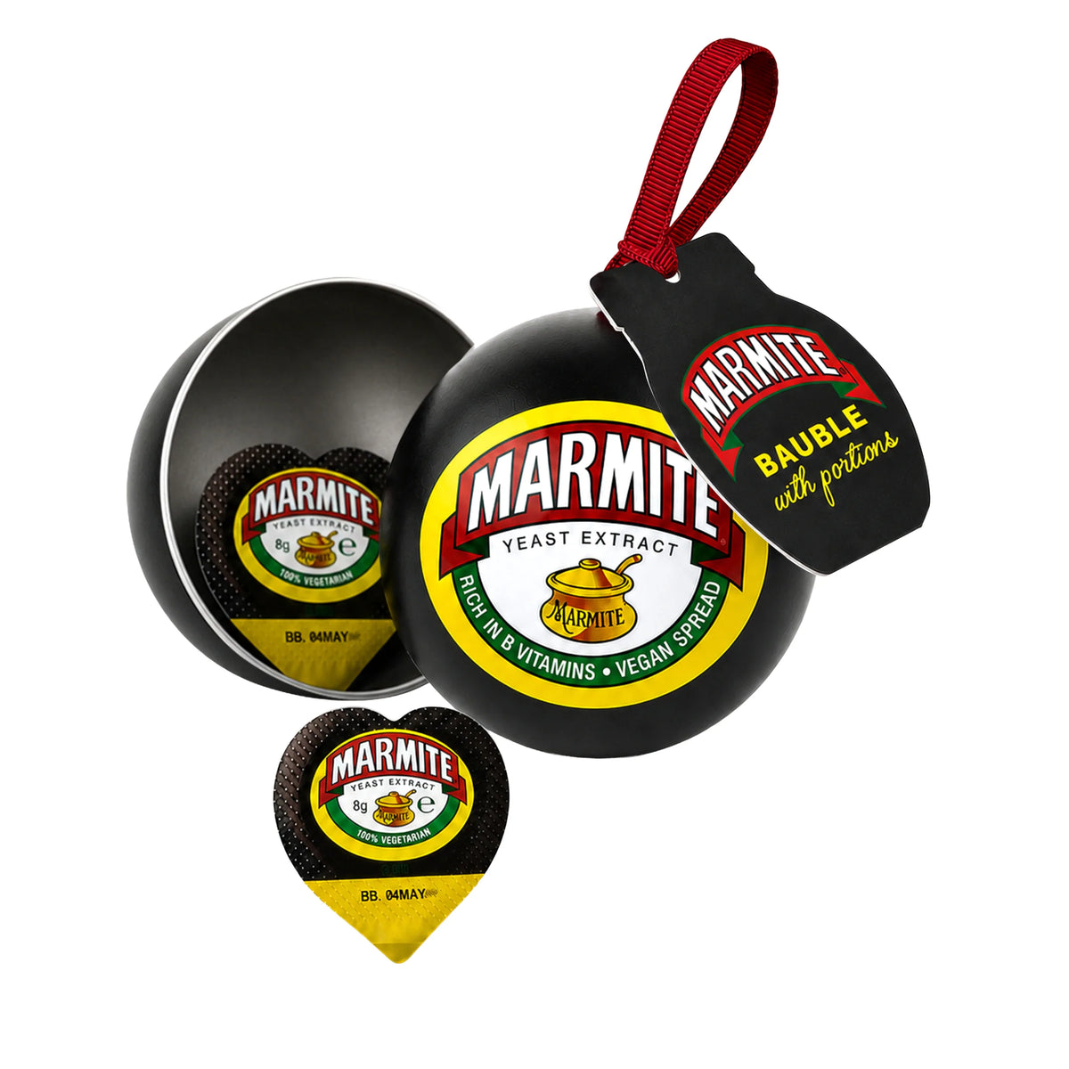 Bauble With Marmite Portions 2 X 8g by MARMITE at The British Vault