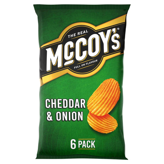 Cheddar & Onion Multipack Crisps 6x25g by McCOY'S