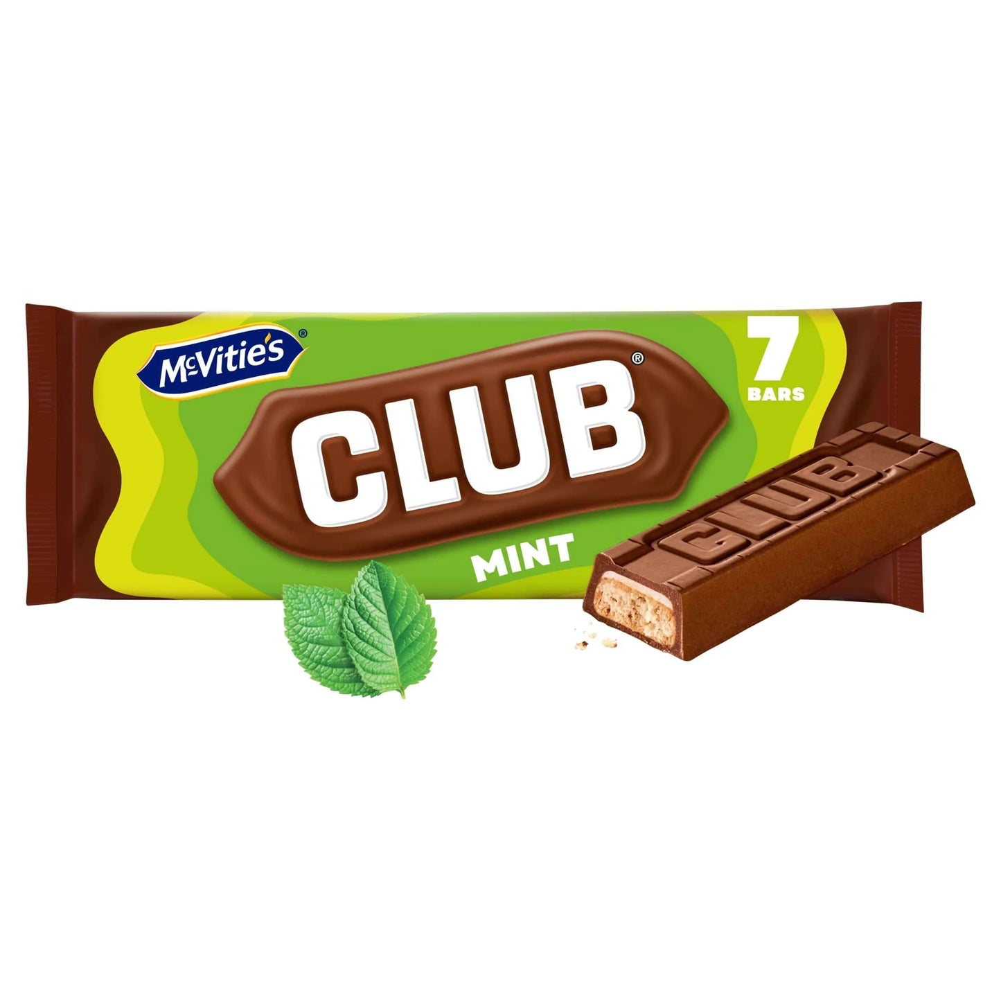 Club Mint Biscuit Bars 7x22g by McVitie's
