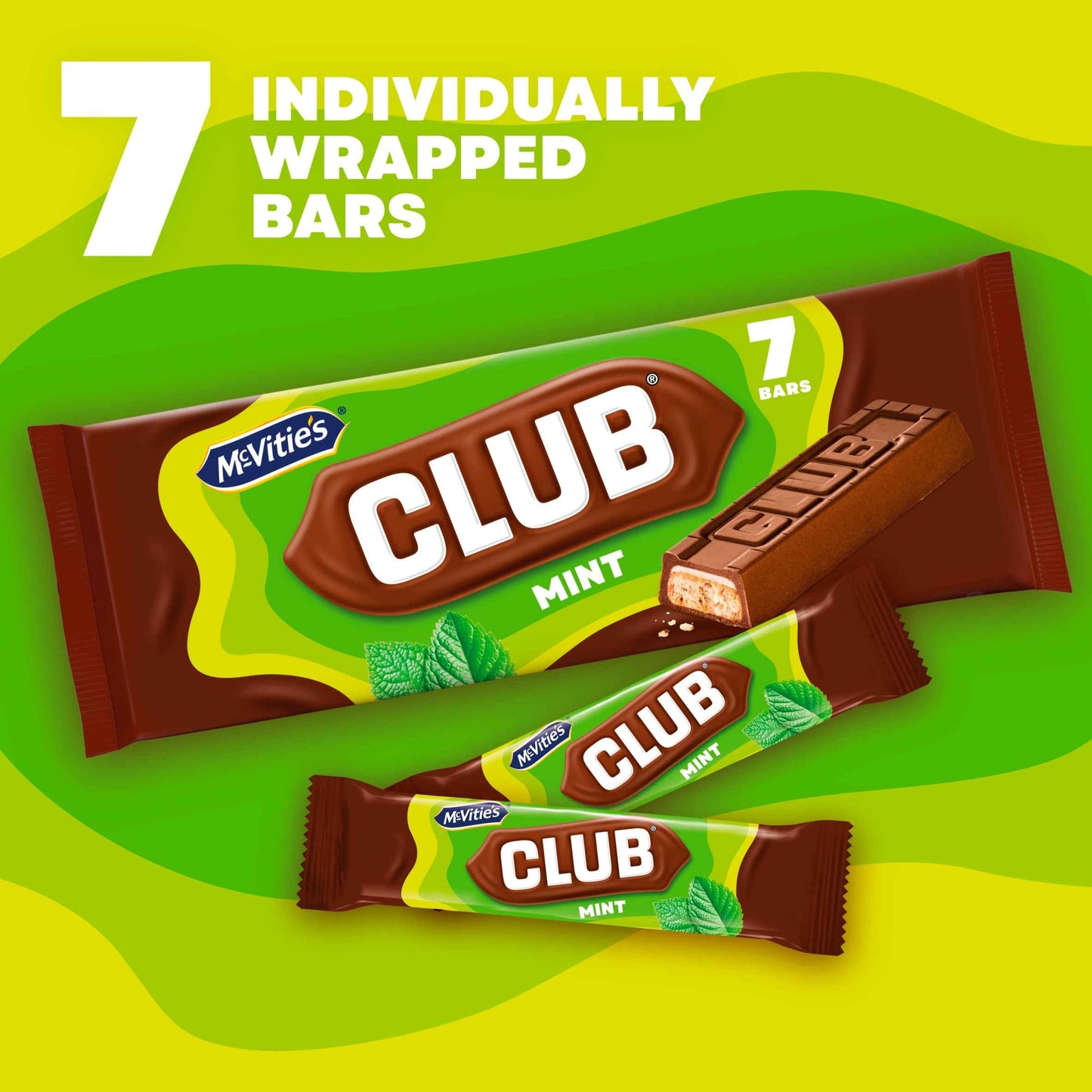 Club Mint Biscuit Bars 7x22g by McVitie's