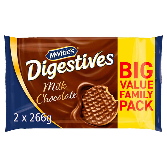 Digestives Milk Chocolate Biscuits Twin Pack 2 X 266g by McVitie's
