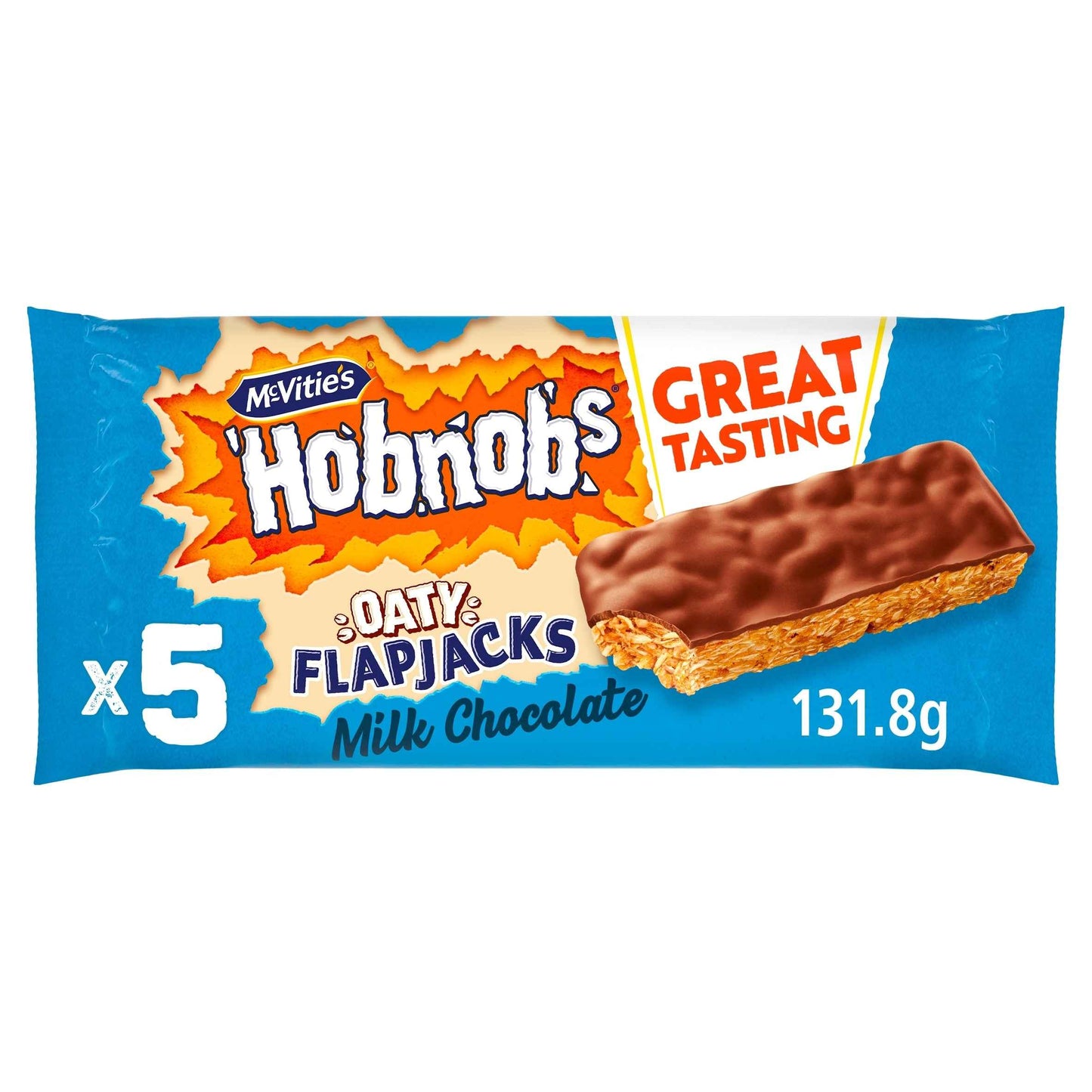 Hobnobs Oaty Flapjacks Milk Chocolate 5 Pack 131.8g by McVitie's