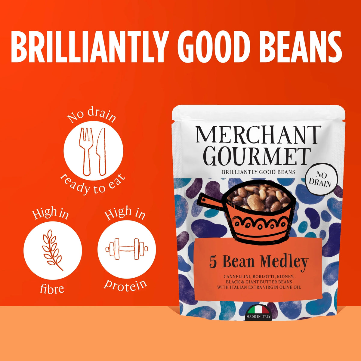 5 Bean Medley 240g by MERCHANT GOURMET