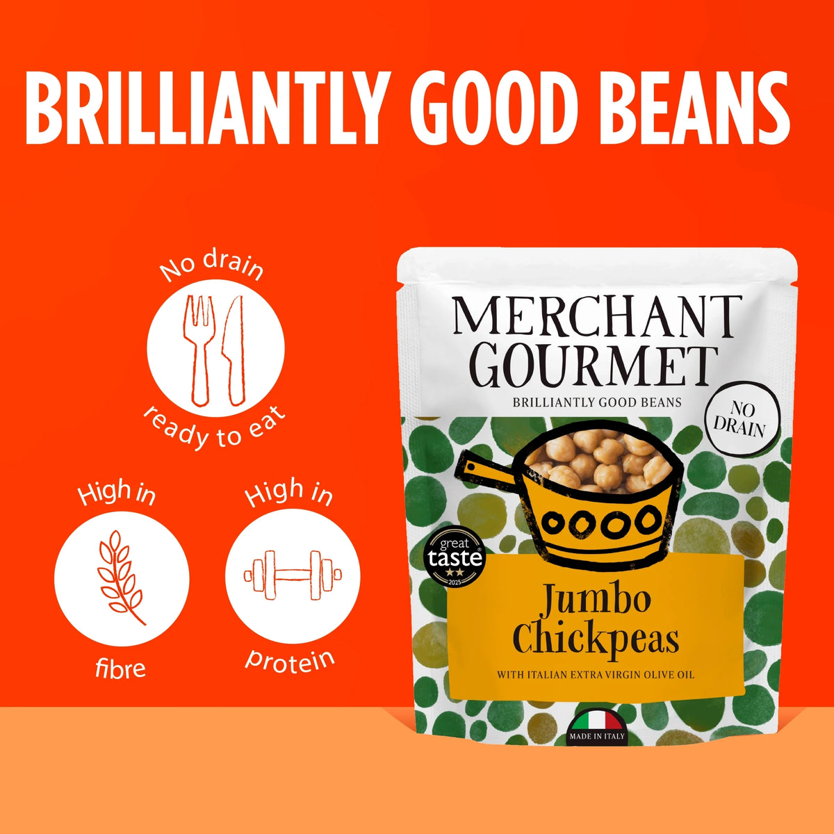 Jumbo Chickpeas 240g by MERCHANT GOURMET
