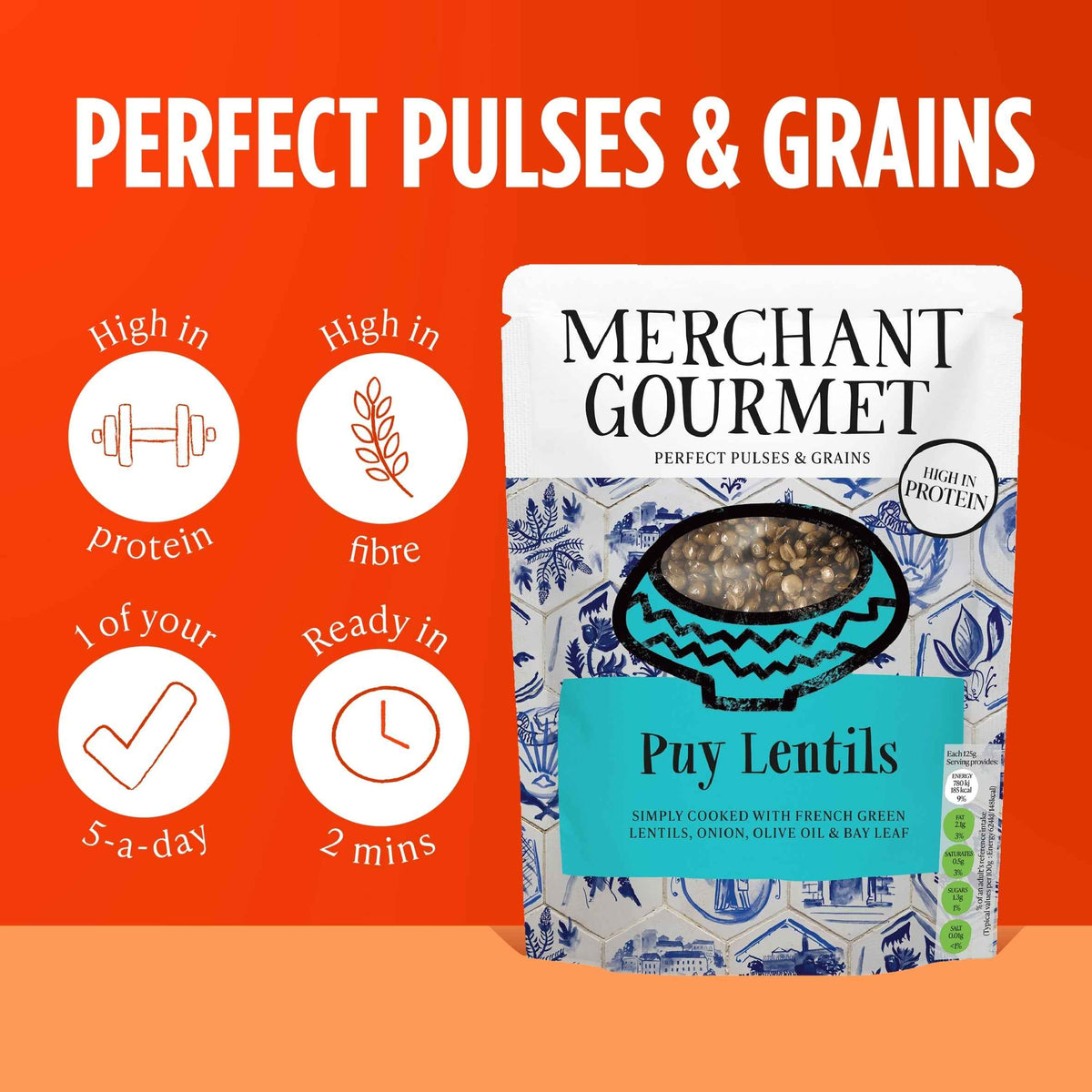Puy Lentils Ready To Eat 250g by MERCHANT GOURMET