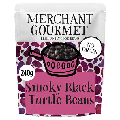 Smoky Black Turtle Beans 240g by MERCHANT GOURMET