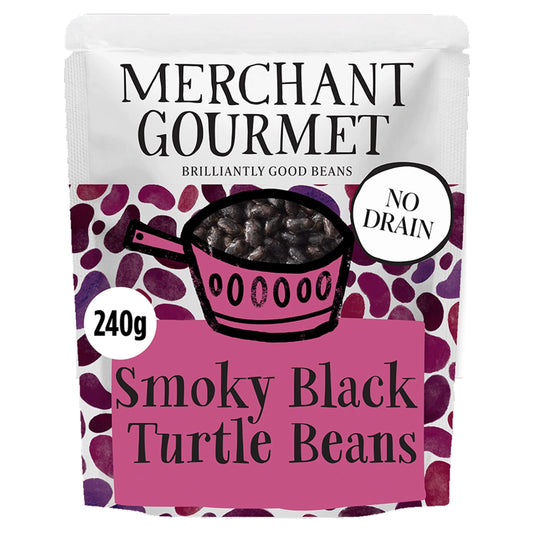 Smoky Black Turtle Beans 240g by MERCHANT GOURMET