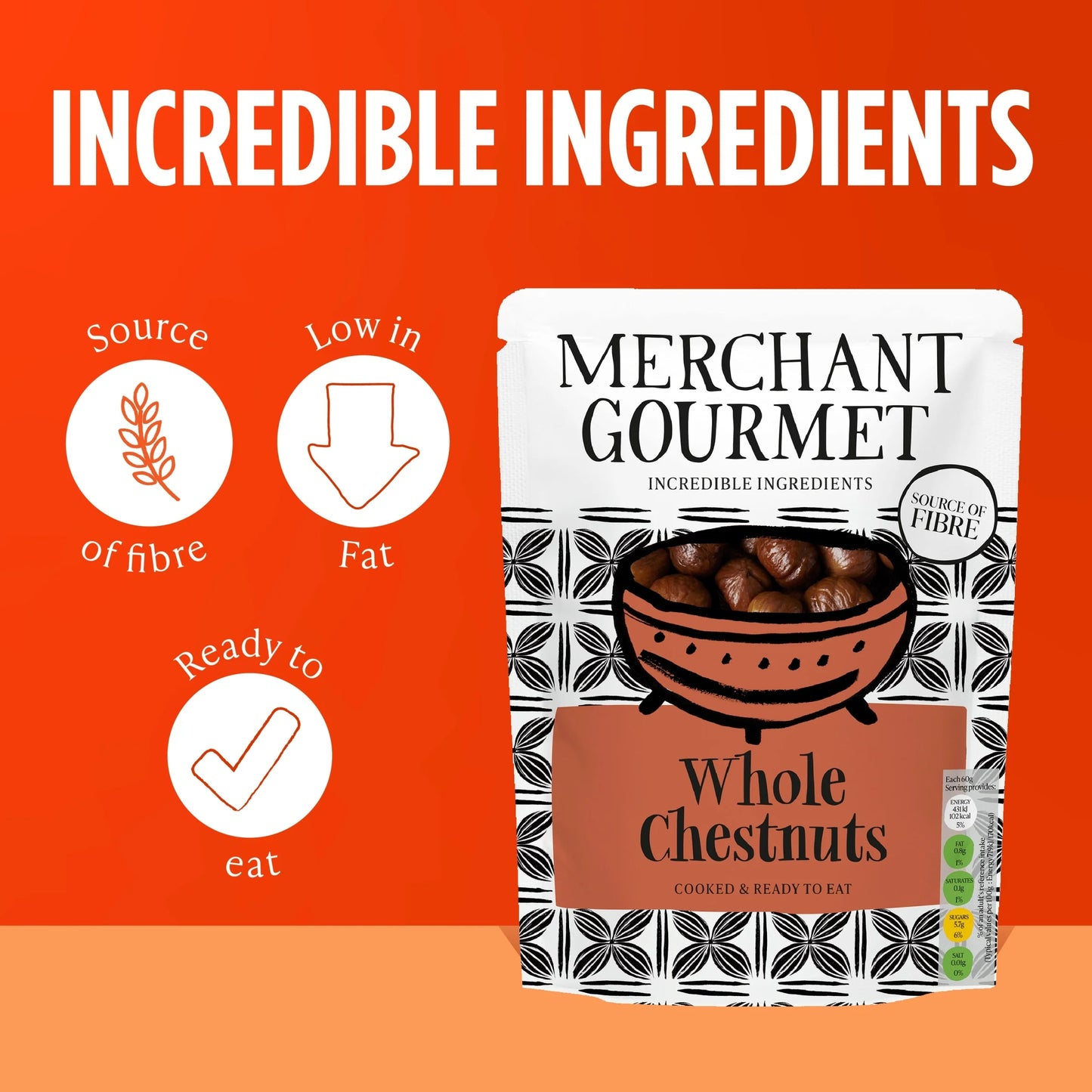 Whole Chestnuts 180g by MERCHANT GOURMET