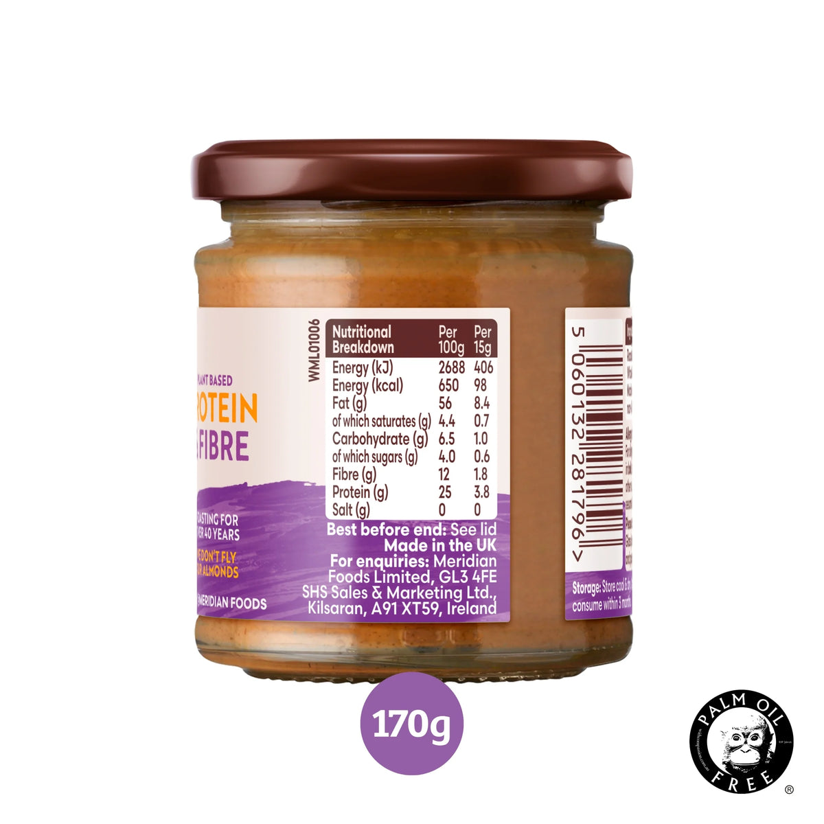Almond Butter 170g by MERIDIAN
