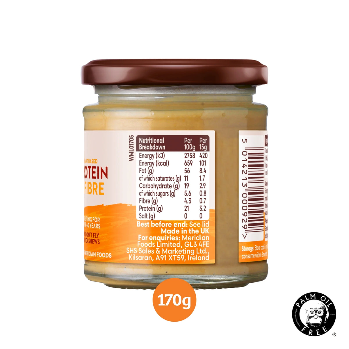 Cashew Butter 170g by MERIDIAN