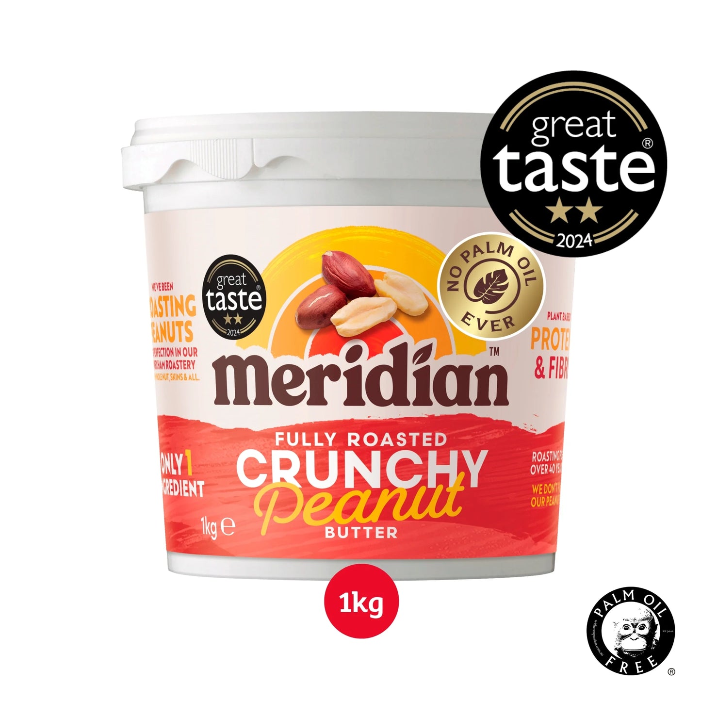 Crunchy Peanut Butter 1kg by MERIDIAN