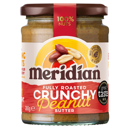 Peanut Butter Crunchy 100% Nuts 280g by MERIDIAN
