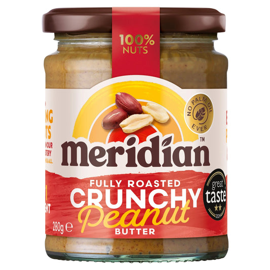 Peanut Butter Crunchy 100% Nuts 280g by MERIDIAN