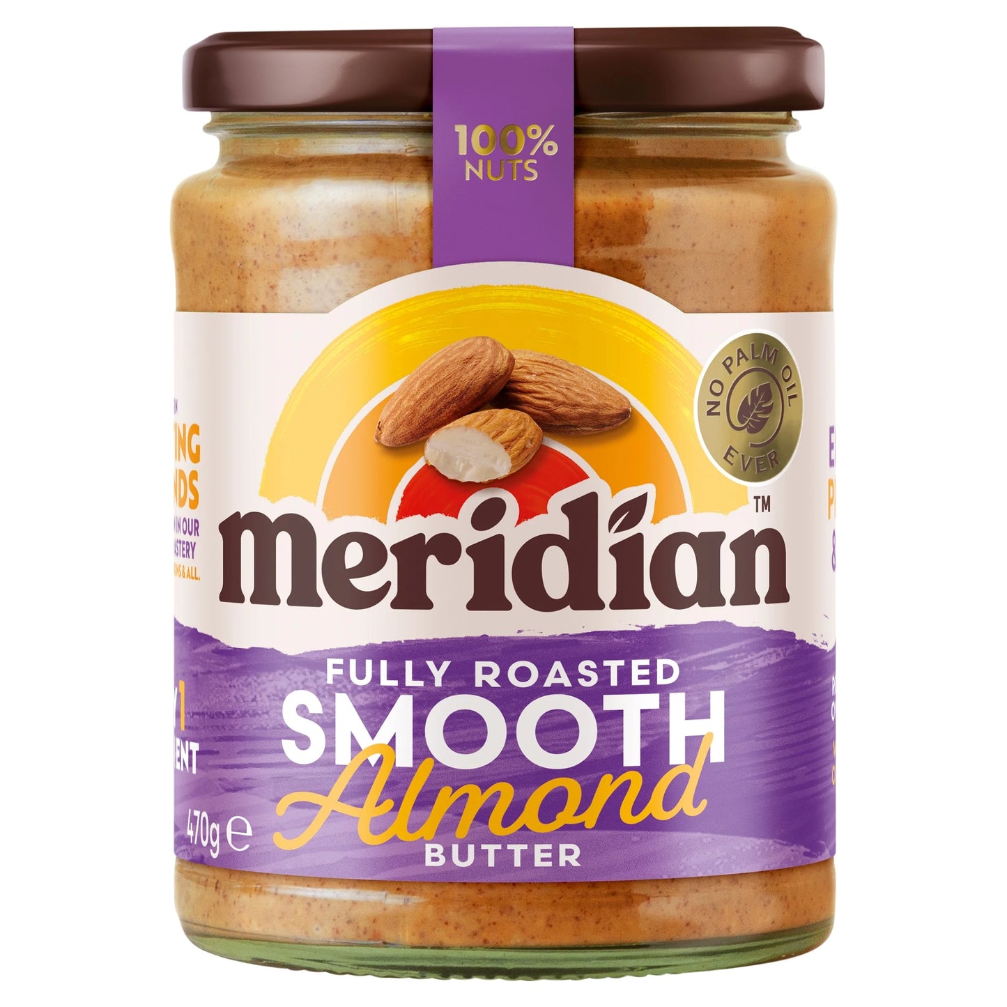 Smooth Almond Butter 470g by MERIDIAN