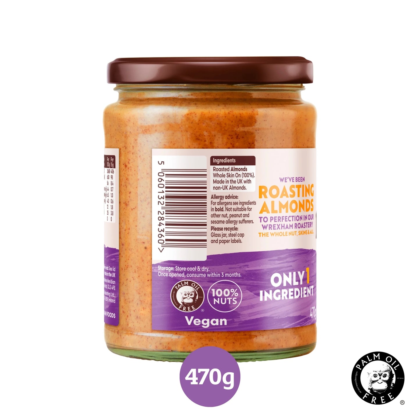 Smooth Almond Butter 470g by MERIDIAN