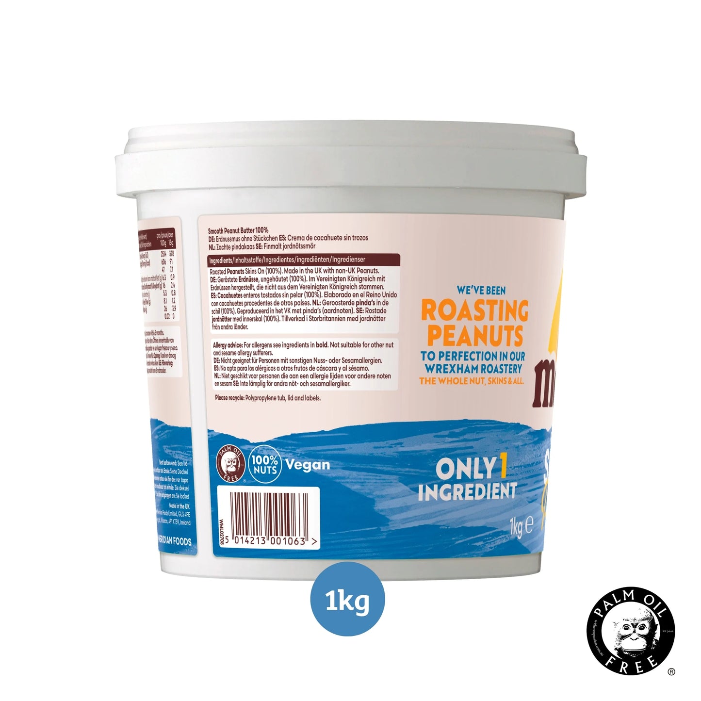 Smooth Peanut Butter 1kg by MERIDIAN