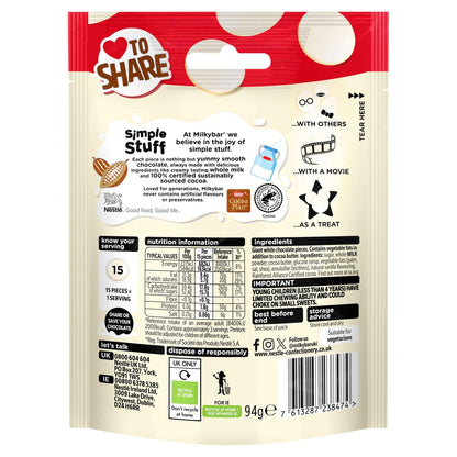 White Chocolate Giant Buttons by MILKYBAR