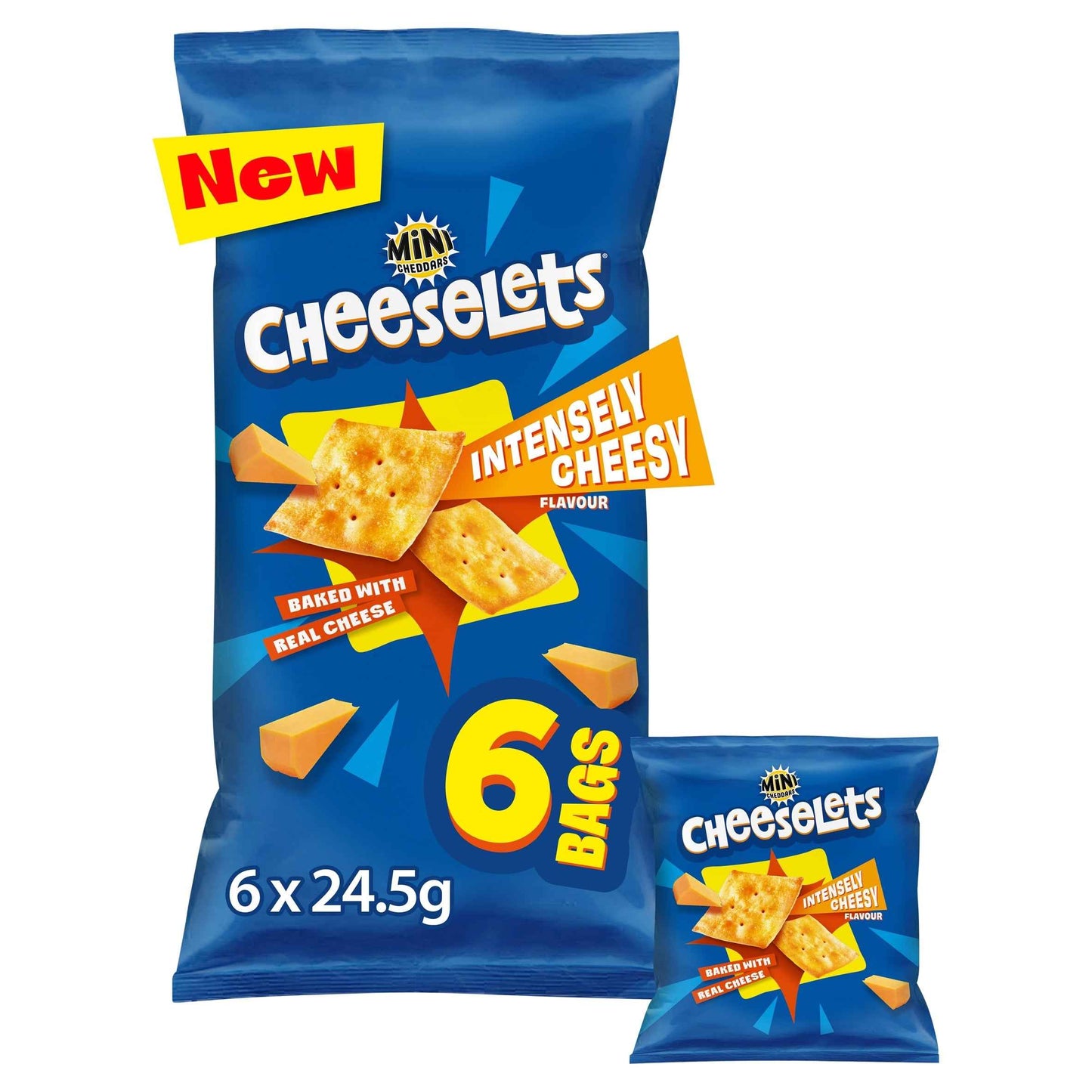 Cheeselets Baked Snacks 6 X 24.5g by MINI CHEDDARS
