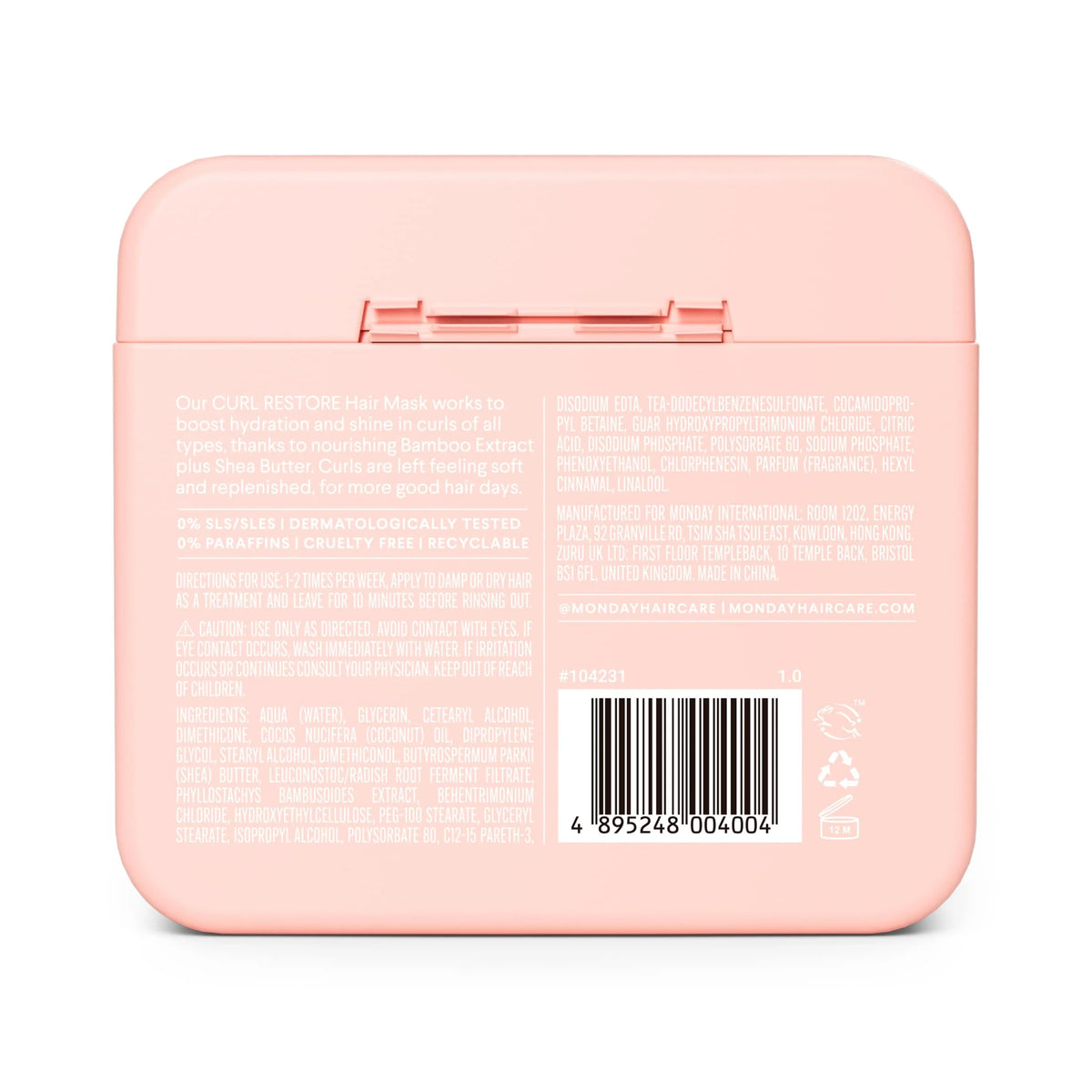 Monday Hair Mask Curl Restore 250ml by MONDAY HAIRCARE