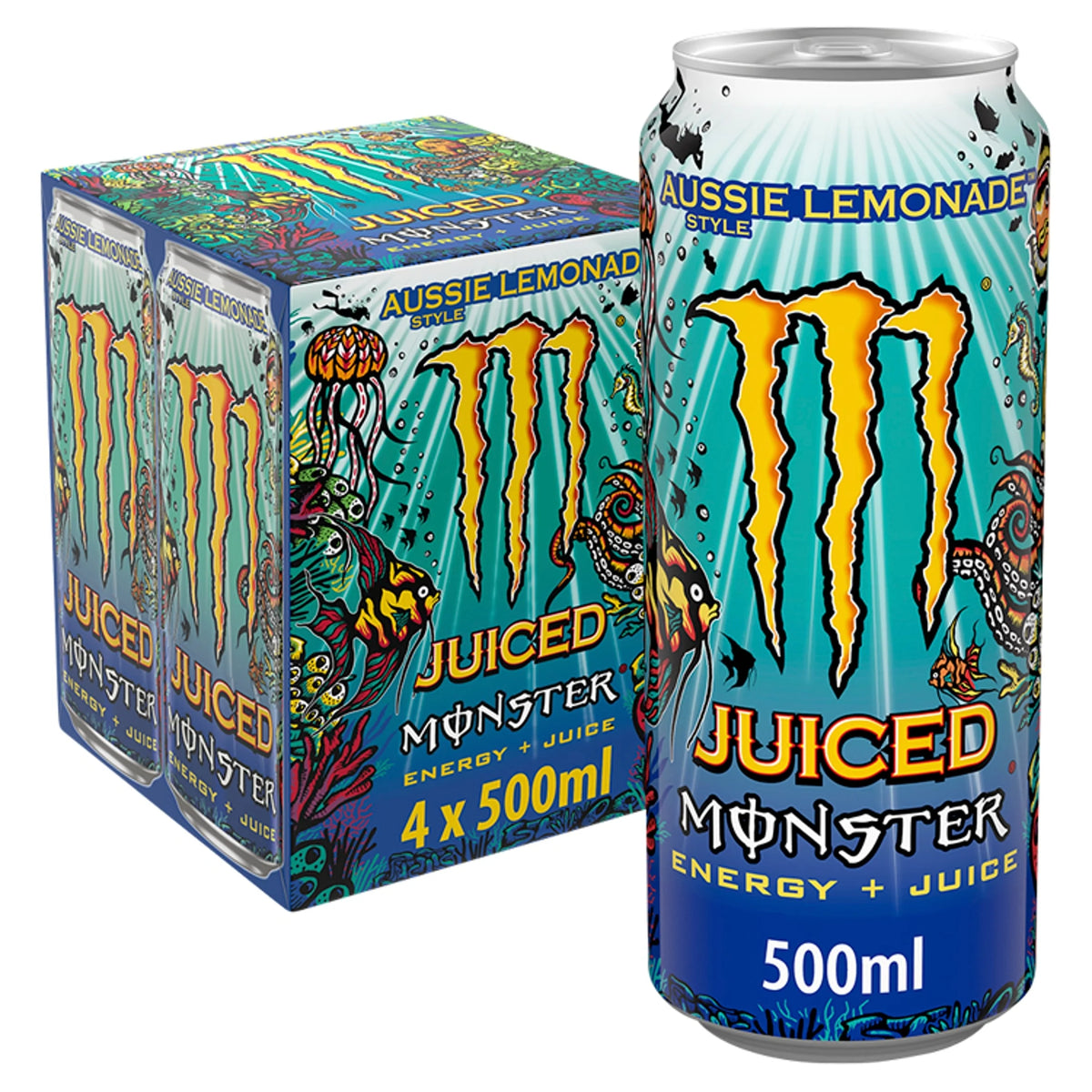 Juiced Aussie Style Lemonade 4x500ml by MONSTER