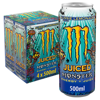 Juiced Aussie Style Lemonade 4x500ml by MONSTER