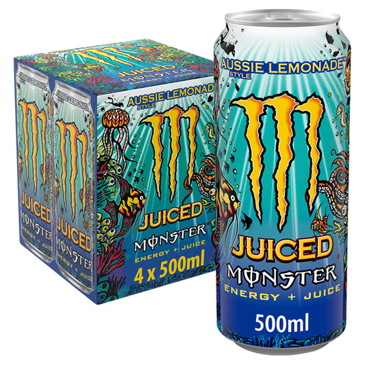 Juiced Aussie Style Lemonade 4x500ml by MONSTER