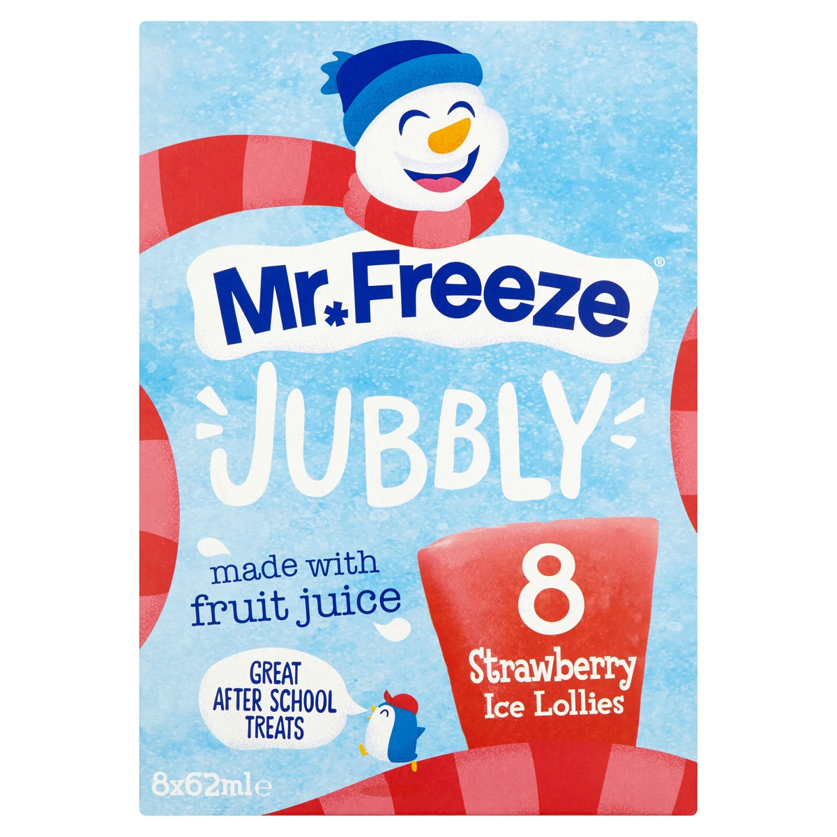 Mr Freeze Jubbly Strawberry Ice Lollies 8 X by CALYPSO