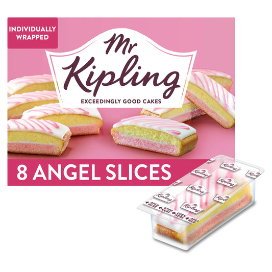 Angel Cake Slices 8 Pack by Mr Kipling at The British Vault