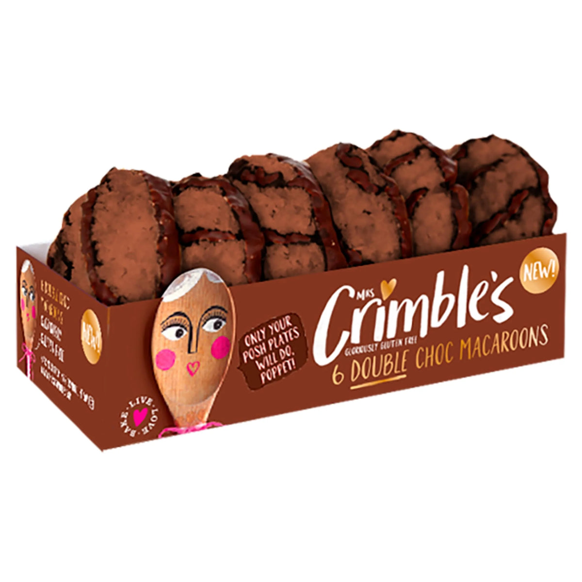 6 Double Choc Macaroons 195g by MRS CRIMBLE'S
