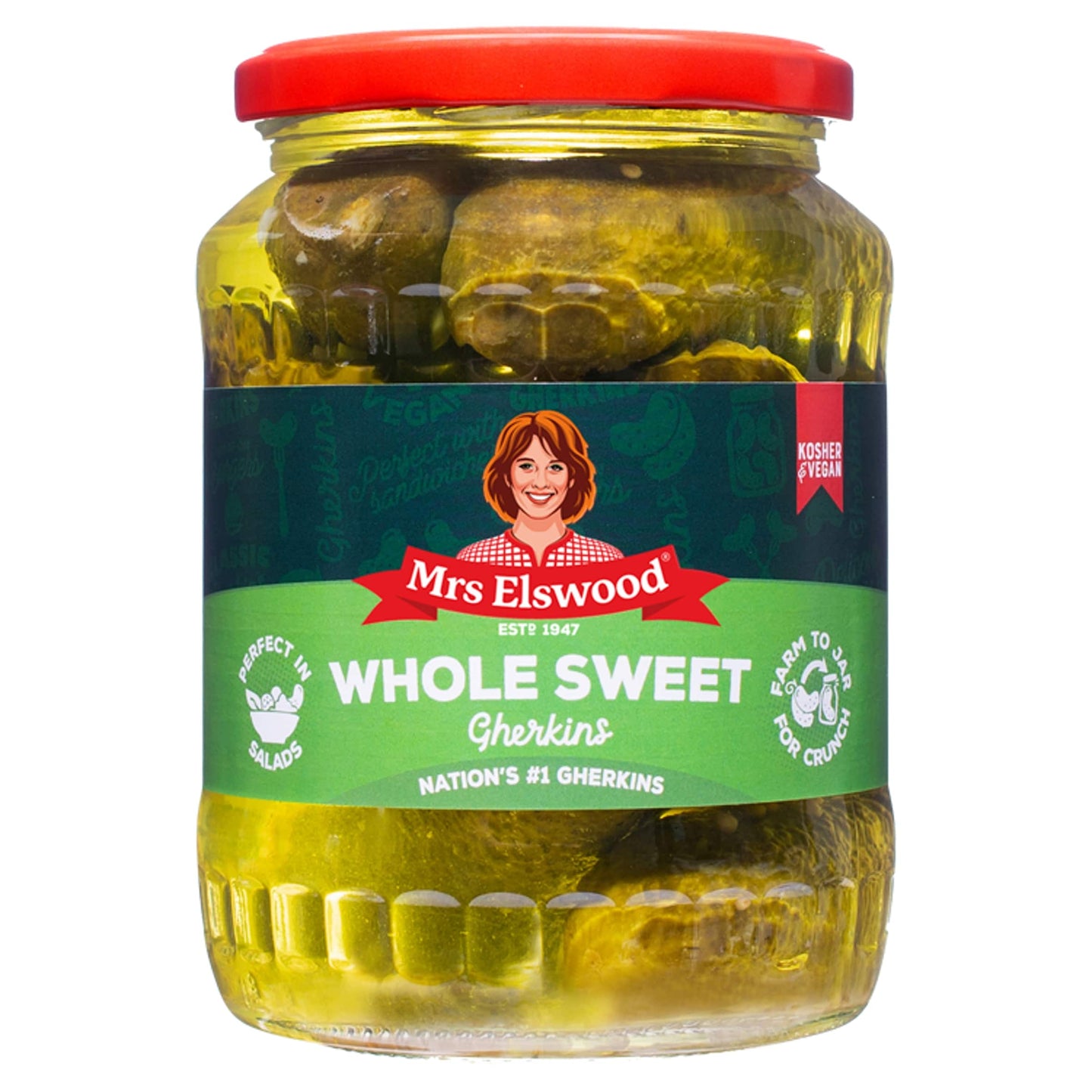 Whole Sweet Cucumbers 670g by MRS ELSWOOD