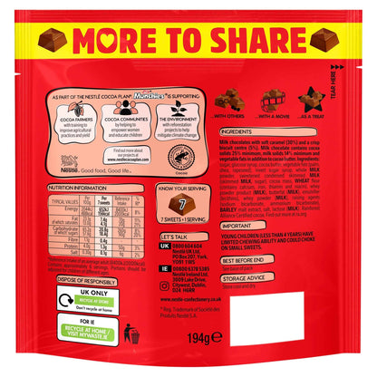 Milk Chocolate Share Bag 194g by MUNCHIES