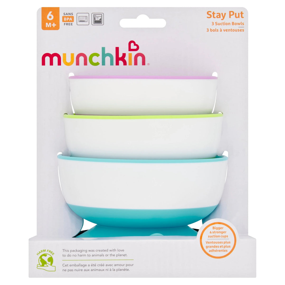Stay Put Suction Bowl 3 Pack by munchkin