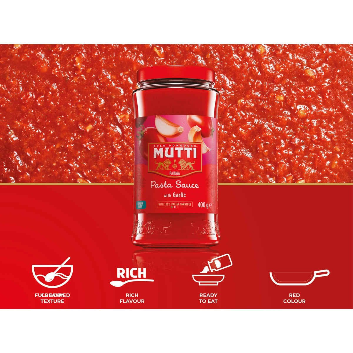 Tomato Pasta Sauce With Garlic 400g by MUTTI