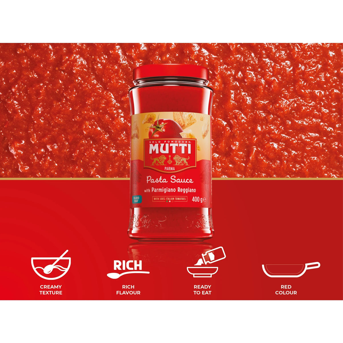 Tomato Pasta Sauce With Parmigiano Reggiano 400g by MUTTI