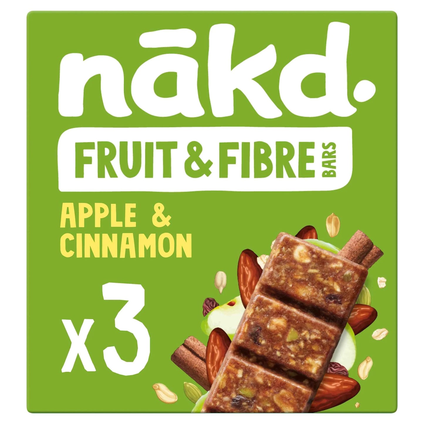Fruit & Fibre Apple & Cinnamon Bars 3 X by NAKD