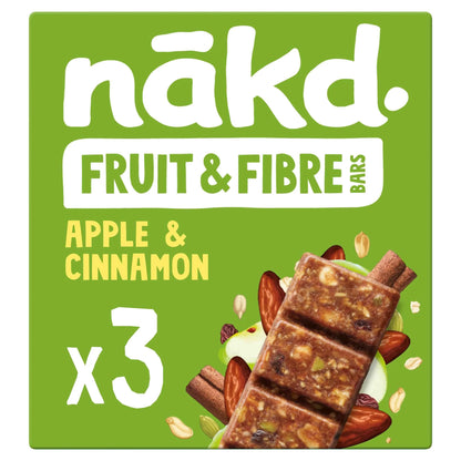 Fruit & Fibre Apple & Cinnamon Bars 3 X by NAKD