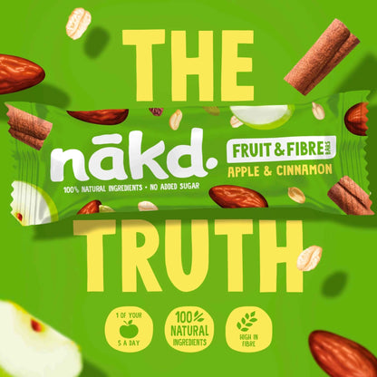 Fruit & Fibre Apple & Cinnamon Bars 3 X by NAKD