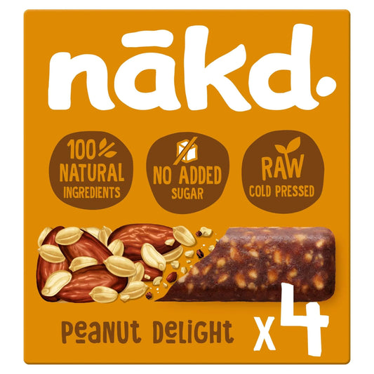 Peanut Delight Raw Fruit & Nut Bar 4x35g by NAKD