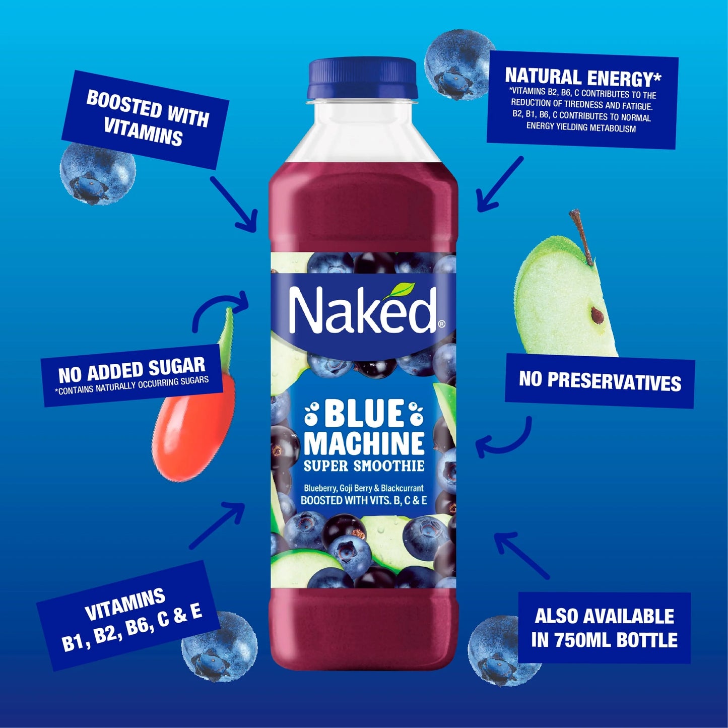 Blue Machine Super Smoothie 750ml by NAKED
