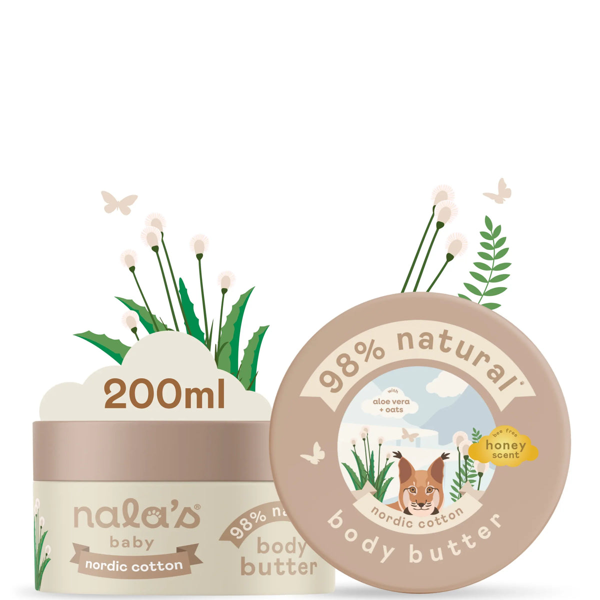 Baby Body Butter Nordic Cotton Honey by nala's at The British Vault