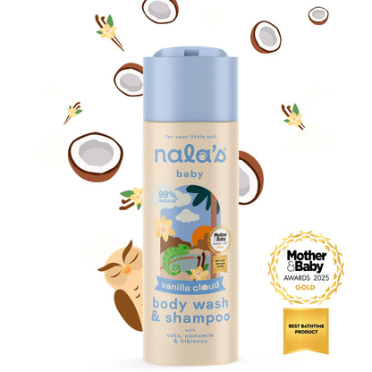 Baby Body Wash & Shampoo Vanilla Cloud 200ml by nala's