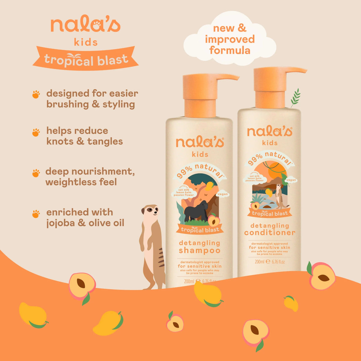 Kids Detangling Shampoo Tropical Blast by nala's at The British Vault