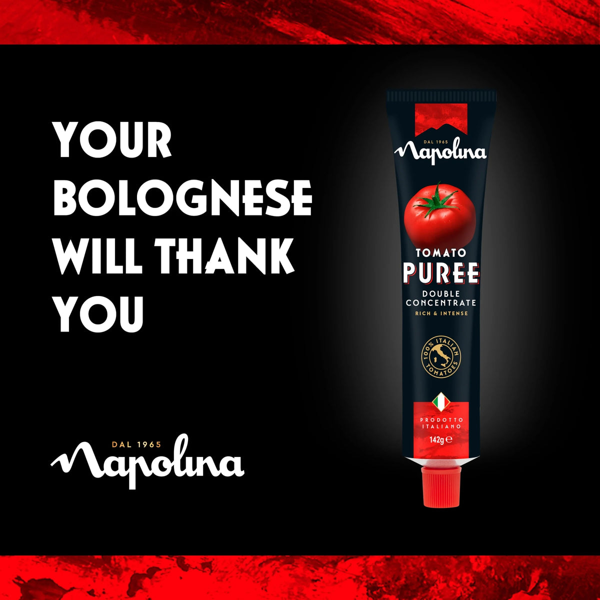Double Concentrate Tomato Puree 142g by napolina