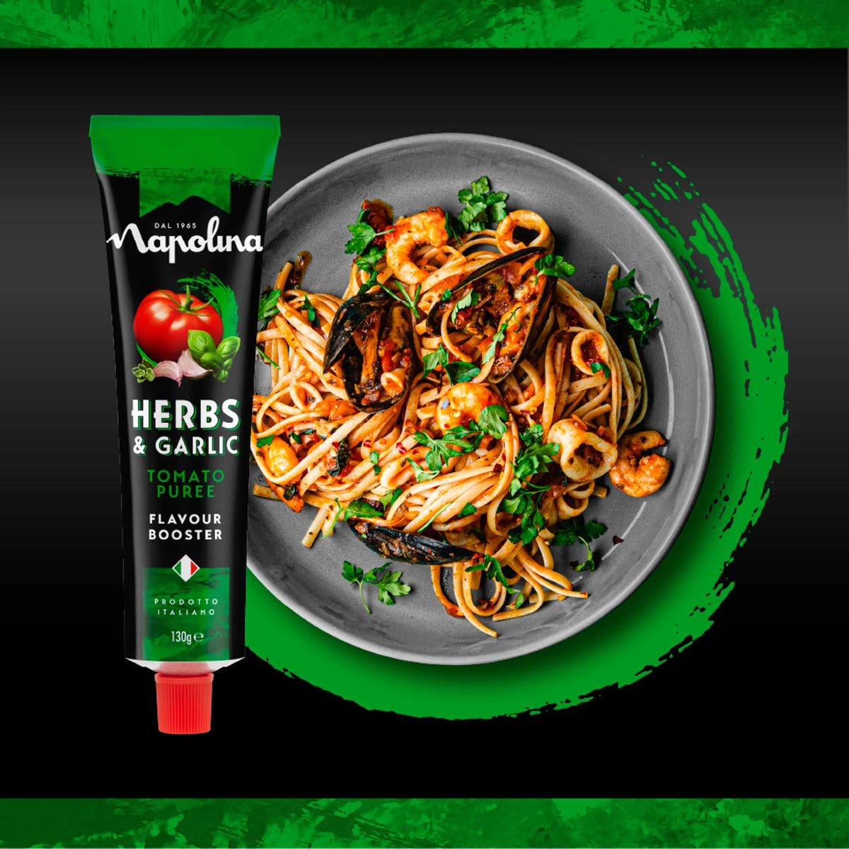 Herbs & Garlic Booster 130g by napolina
