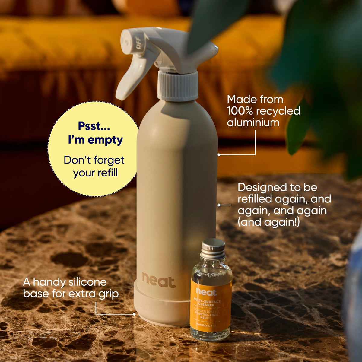 Refillable Aluminium Stone Bottle For by NEAT