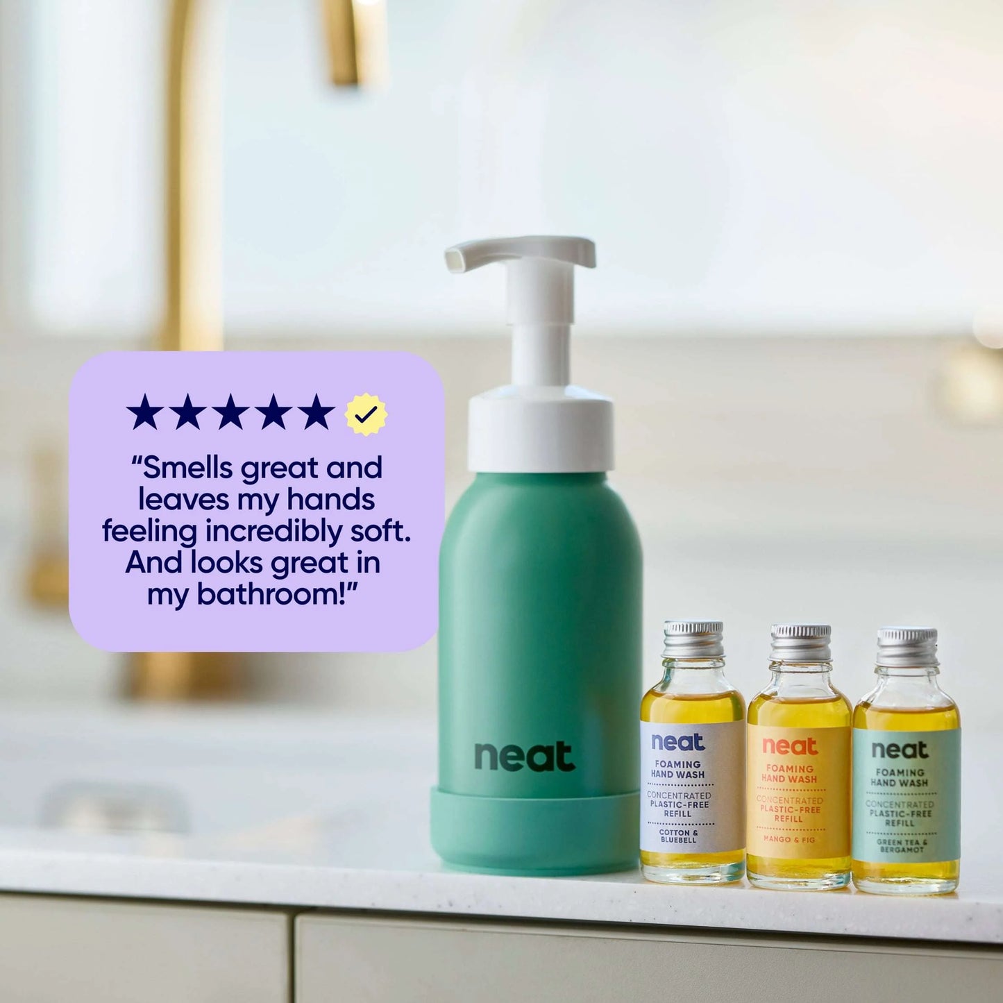 Sage Refillable Dispenser For Foaming Hand Wash 300ml by NEAT